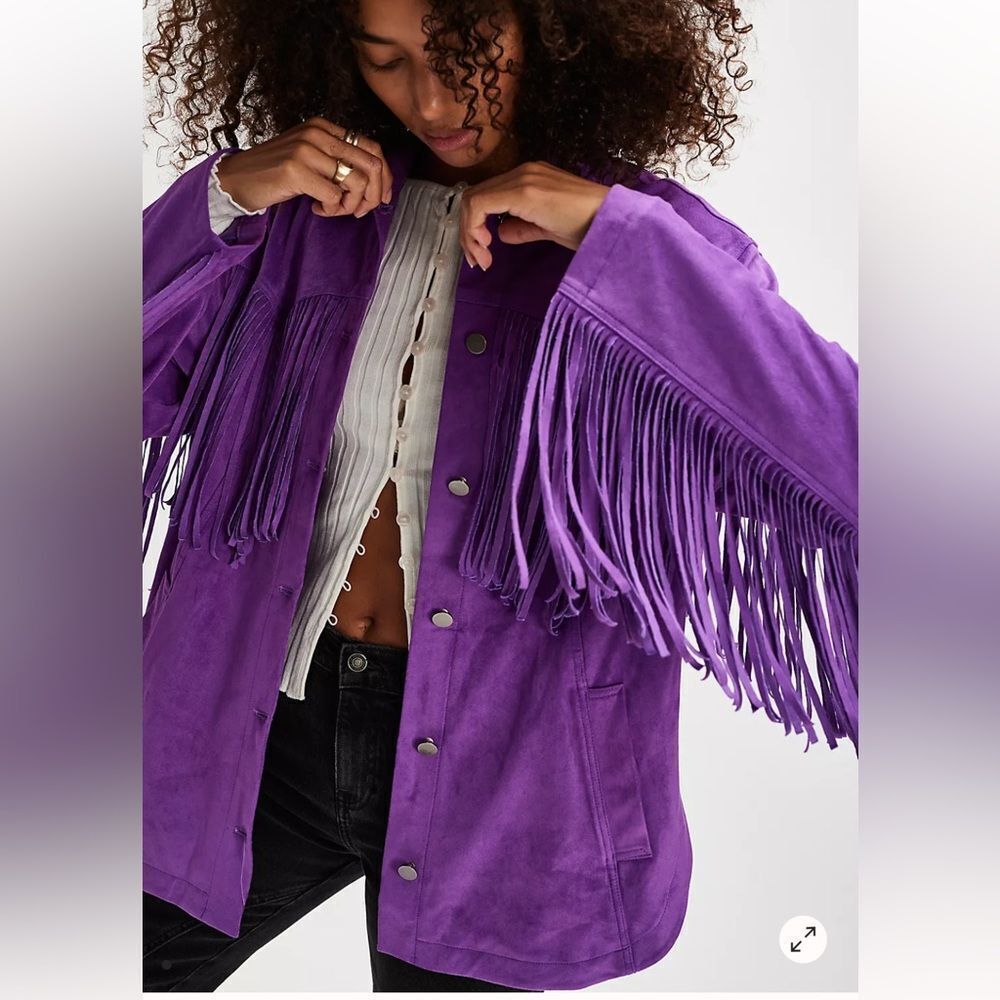 We The Free Fringe Out Vegan Suede Jacket